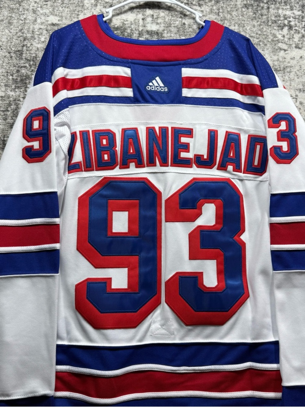 New York Rangers Mika Zibanejad 93 Away Rangers Adidas Authentic Jersey Size 54